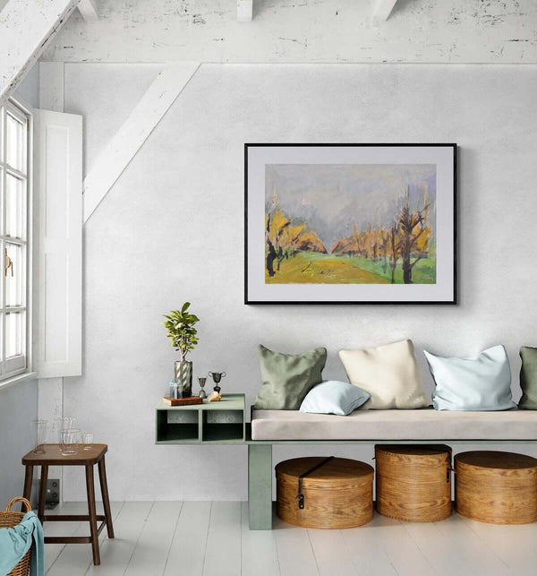 Alberi in autunno - Original Italian Landscape - Fondazione Gottarelli Italian Art