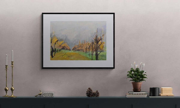 Alberi in autunno - Original Italian Landscape - Fondazione Gottarelli Italian Art