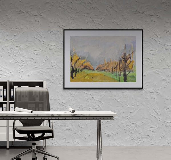 Alberi in autunno - Original Italian Landscape - Fondazione Gottarelli Italian Art