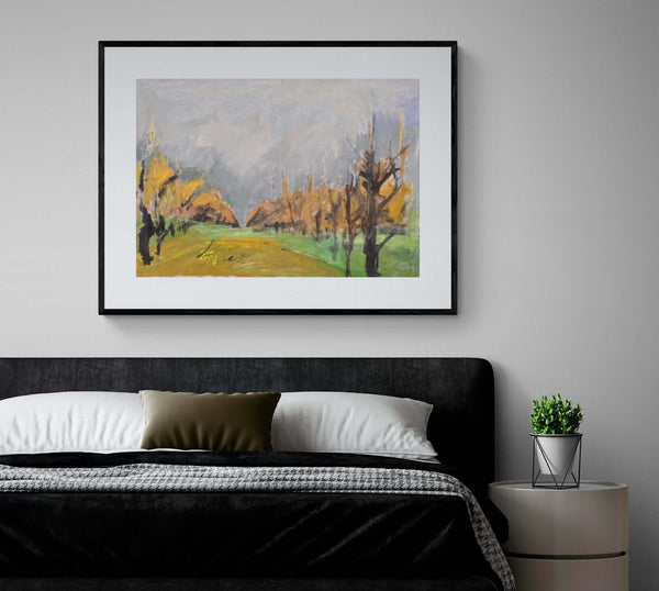 Alberi in autunno - Original Italian Landscape - Fondazione Gottarelli Italian Art