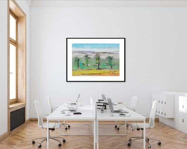 Case fra gli alberi - Original Italian Art - Fondazione Gottarelli Italian Art