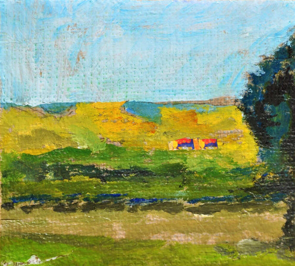 Case in lontananza - Original Italian Landscape - Fondazione Gottarelli Italian Art