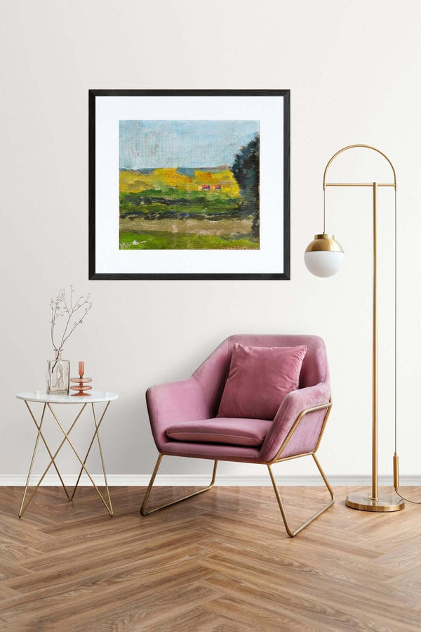 Case in lontananza - Original Italian Landscape - Fondazione Gottarelli Italian Art