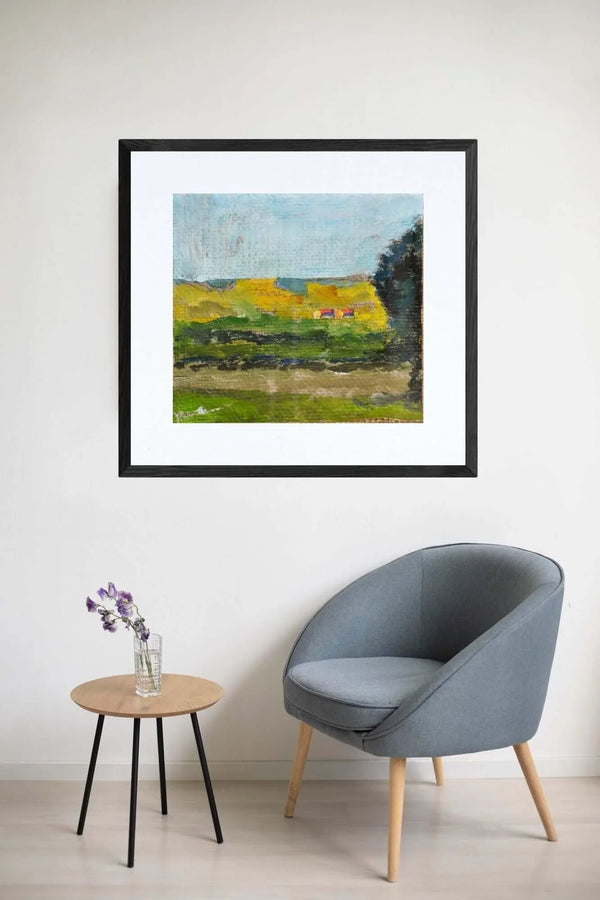 Case in lontananza - Original Italian Landscape - Fondazione Gottarelli Italian Art