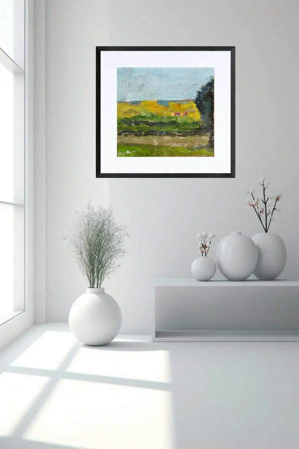Case in lontananza - Original Italian Landscape - Fondazione Gottarelli Italian Art