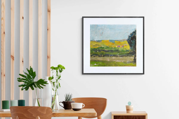 Case in lontananza - Original Italian Landscape - Fondazione Gottarelli Italian Art