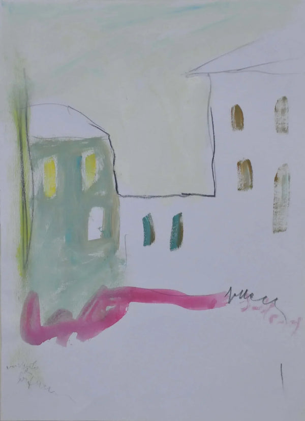 Case in trasparenza - Original Italian Drawing - Fondazione Gottarelli Italian Art