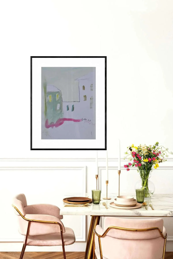 Case in trasparenza - Original Italian Drawing - Fondazione Gottarelli Italian Art