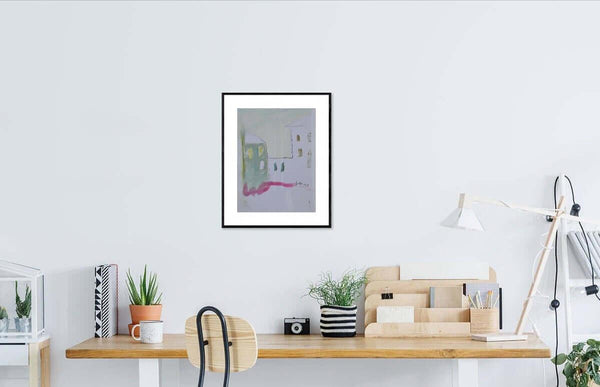 Case in trasparenza - Original Italian Drawing - Fondazione Gottarelli Italian Art