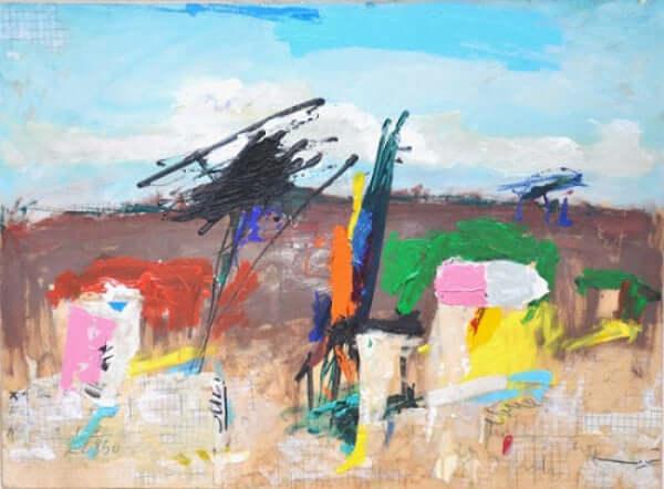 Case nel colore - Original Italian Painting - Fondazione Gottarelli Italian Art