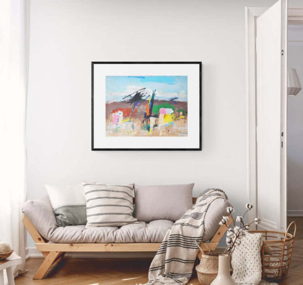 Case nel colore - Opera d'arte ambientata in casa