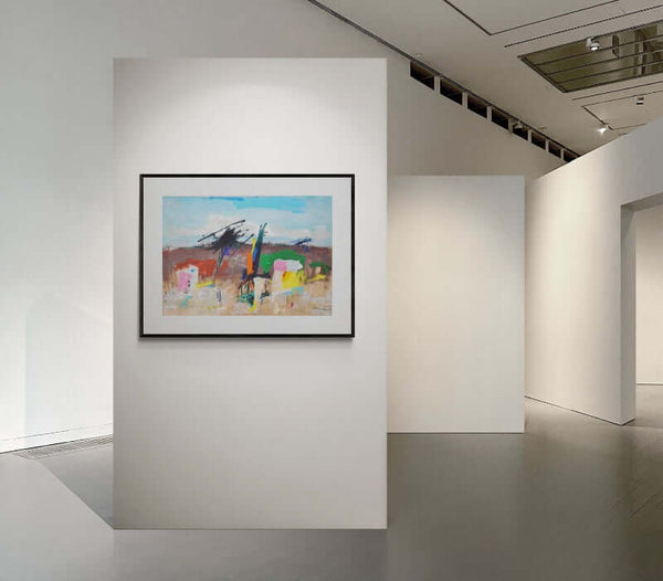 Case nel colore - Opera d'arte esposta in galleria