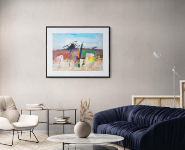 Case nel colore - Original Italian Painting - Fondazione Gottarelli Italian Art