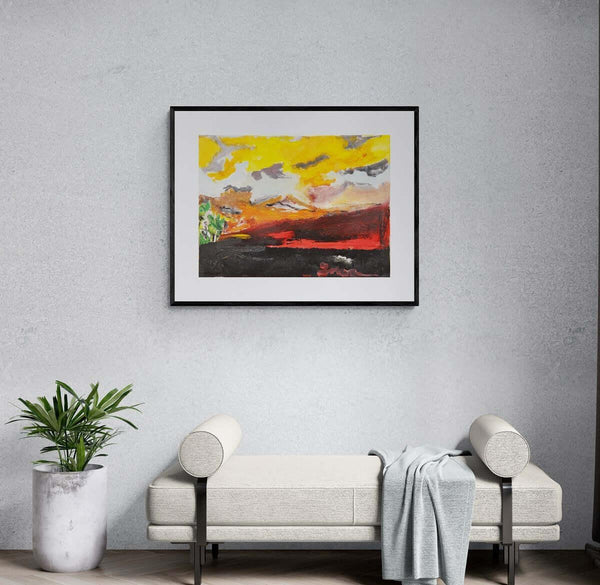 Cielo al tramonto - Original Italian Landscape - Fondazione Gottarelli Italian Art