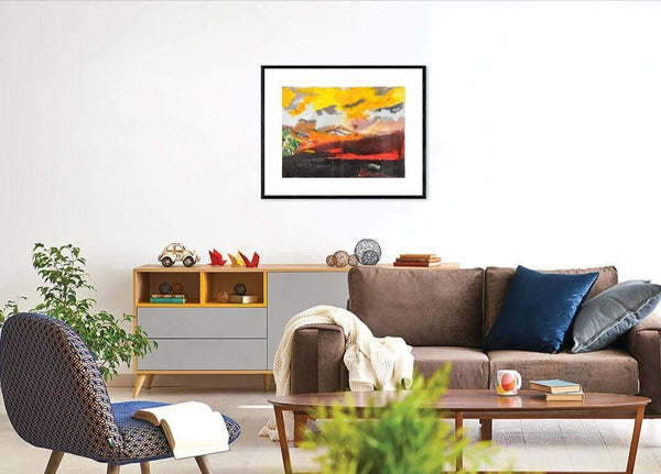 Cielo al tramonto - Original Italian Landscape - Fondazione Gottarelli Italian Art