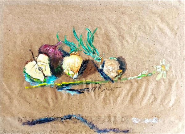 Cipolle affettuose - Original Italian Still Life - Fondazione Gottarelli Italian Art