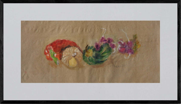 Da colore a colore - Opera d'arte originale acrilico su carta gialla di Tonino Gottarelli, 33x48cm (12,9x18,8 in)