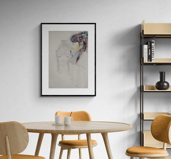 Di faccia e di profilo - Original Italian Drawing - Fondazione Gottarelli Italian Art