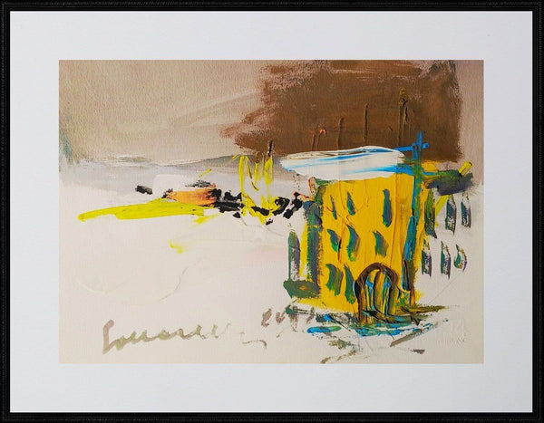 Dipingere l'inverno - Opera d'arte originale acrilico su cartone di Tonino Gottarelli, 24x33 cm (9,4x12,9 in).