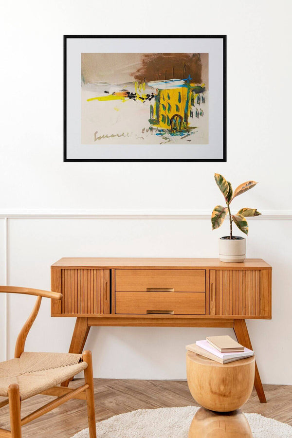 Dipingere l'inverno - - Esempio di come il dipinto originale si integra nell'ambiente domestico.