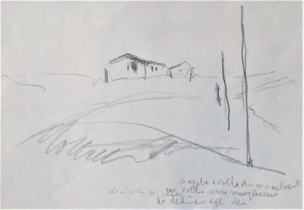 Diradarsi dei pali - Original Italian Drawing - Fondazione Gottarelli Italian Art