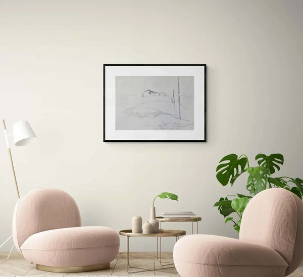 Diradarsi dei pali - Original Italian Drawing - Fondazione Gottarelli Italian Art