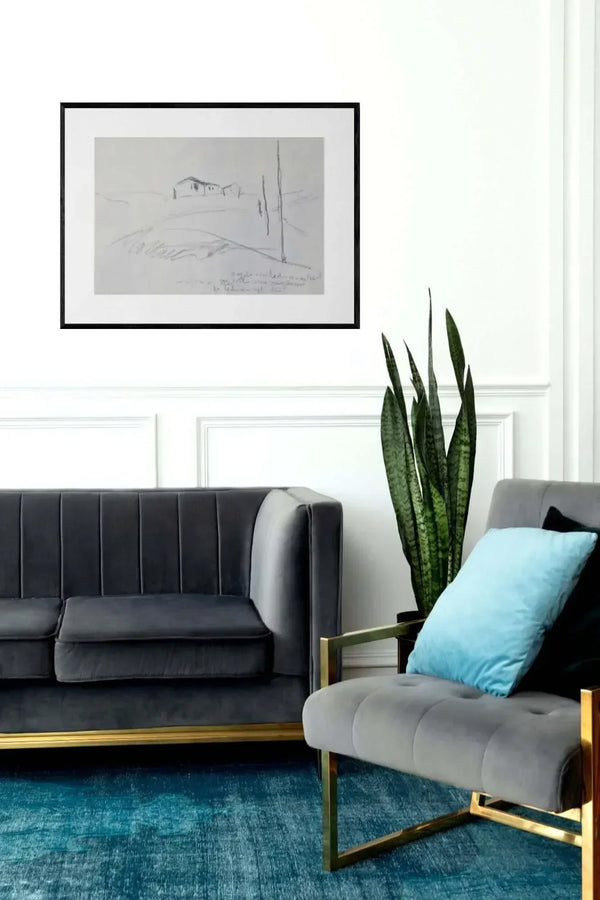 Diradarsi dei pali - Original Italian Drawing - Fondazione Gottarelli Italian Art