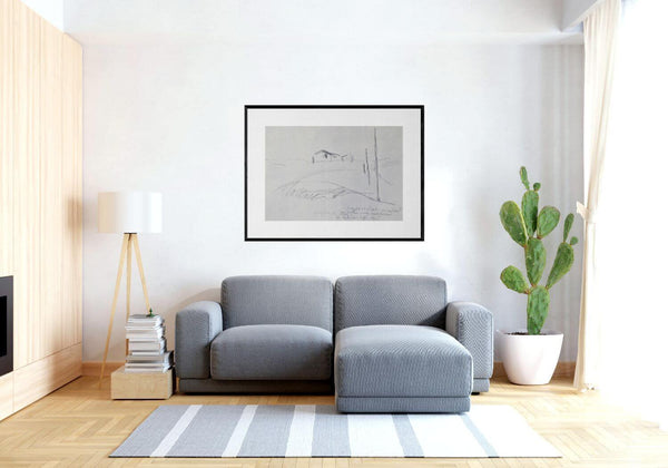 Diradarsi dei pali - Original Italian Drawing - Fondazione Gottarelli Italian Art