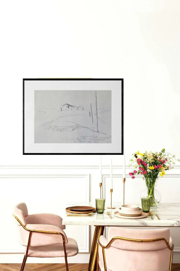 Diradarsi dei pali - Original Italian Drawing - Fondazione Gottarelli Italian Art