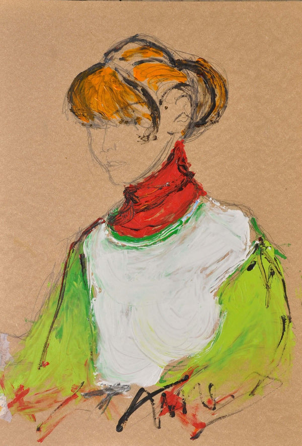 Donna che legge - Original Italian Portrait - Fondazione Gottarelli Italian Art