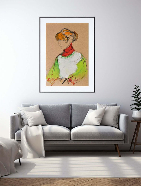 Donna che legge - Original Italian Portrait - Fondazione Gottarelli Italian Art