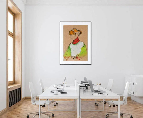 Donna che legge - Original Italian Portrait - Fondazione Gottarelli Italian Art