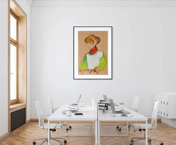 Donna che legge - Original Italian Portrait - Fondazione Gottarelli Italian Art