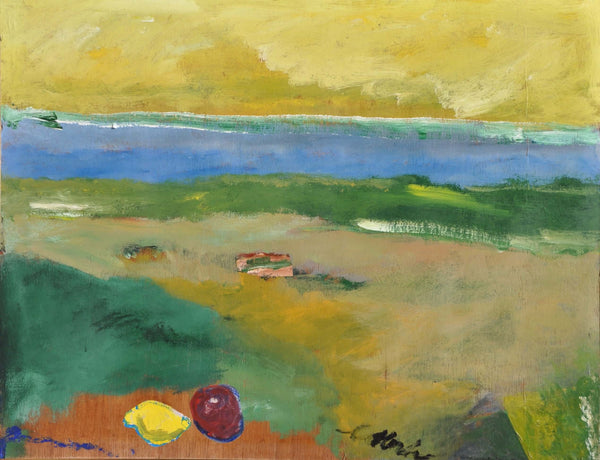 Due presenze nel paesaggio - Vista dell'opera d'arte senza cornice