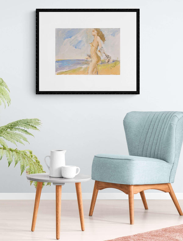 Eleganza in riva al mare - Original Italian Portrait - Fondazione Gottarelli Italian Art