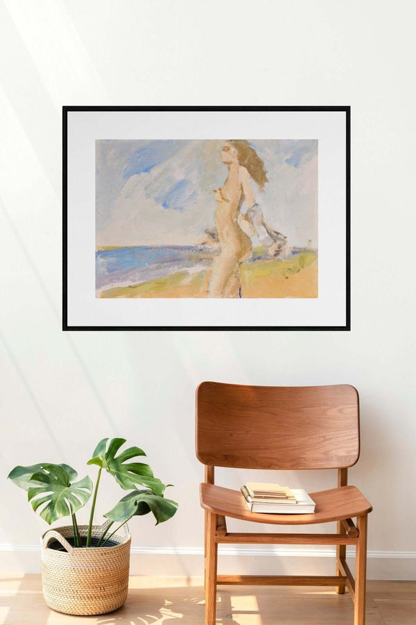 Eleganza in riva al mare - Opera d'arte ambientata in casa per ispirare l'arredamento.