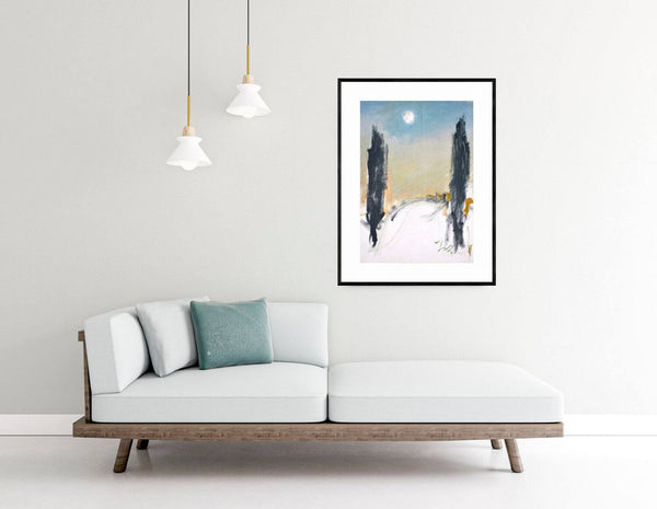 Evocazione poetica - opera d'arte italiana contemporanea nel salotto