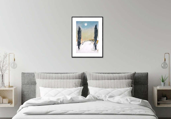 Evocazione poetica - Vista dell'opera d'arte in cmera da letto