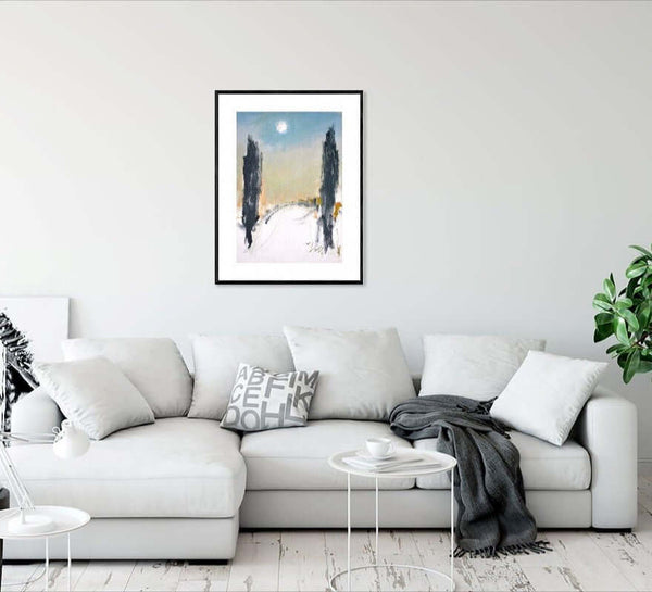 Evocazione poetica - Vista completa dell'opera d'arte in soggiorno