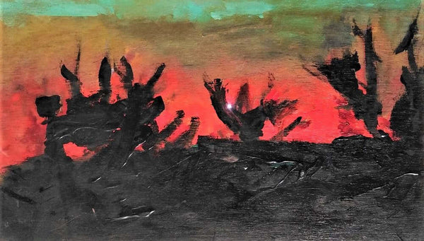 Fiamme al tramonto - Vista dell'opera d'arte senza cornice