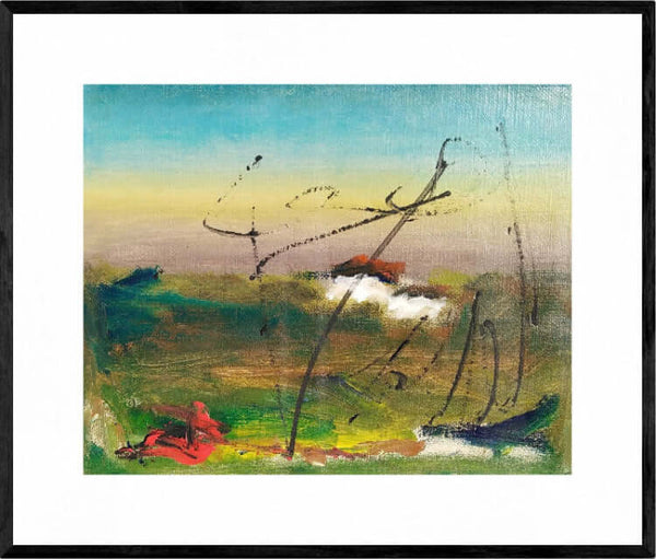 Finestra sull'orizzonte - Opera d'arte acrilico su cartone telato di Tonino Gottarelli, 40x50 cm