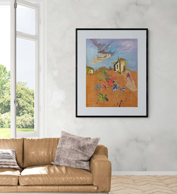 Foglie color cuoio - Original Italian Collage - Fondazione Gottarelli Italian Art