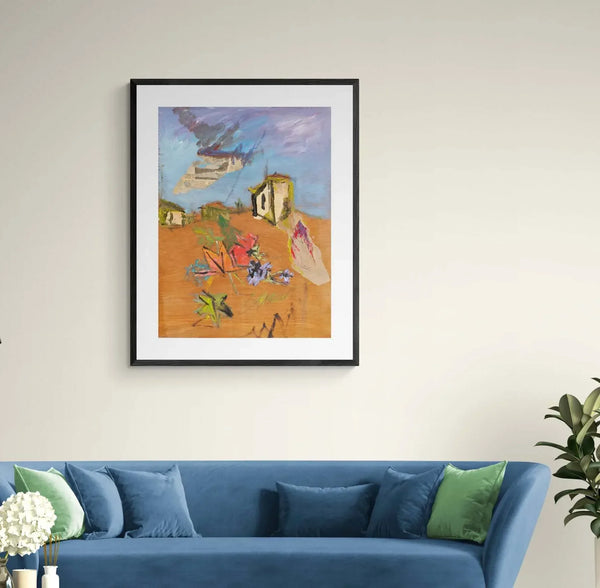 Foglie color cuoio - Original Italian Collage - Fondazione Gottarelli Italian Art