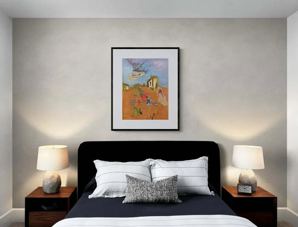 Foglie color cuoio - Original Italian Collage - Fondazione Gottarelli Italian Art