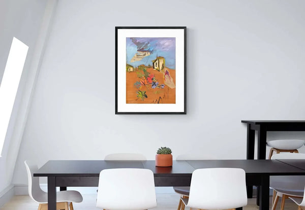 Foglie color cuoio - Original Italian Collage - Fondazione Gottarelli Italian Art