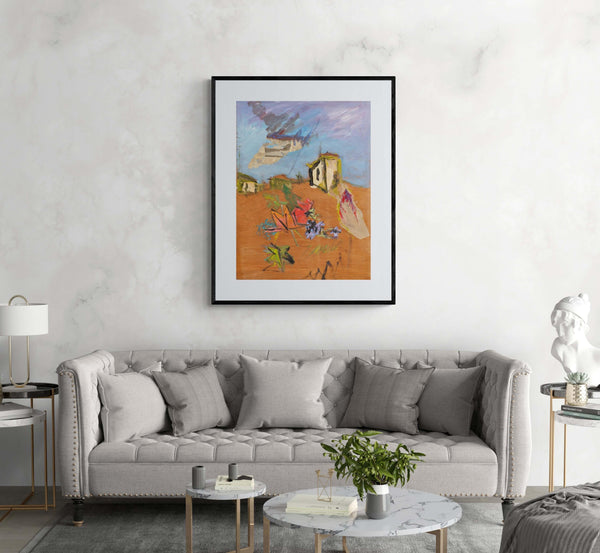 Foglie color cuoio - Original Italian Collage - Fondazione Gottarelli Italian Art