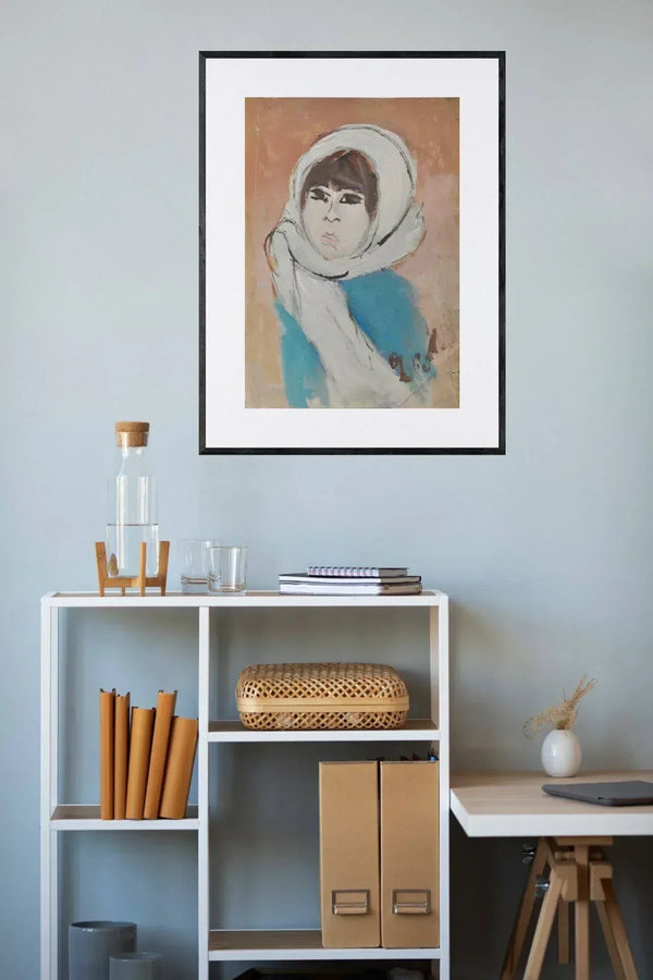 Foulard color neve - Original Italian Portrait - Fondazione Gottarelli Italian Art
