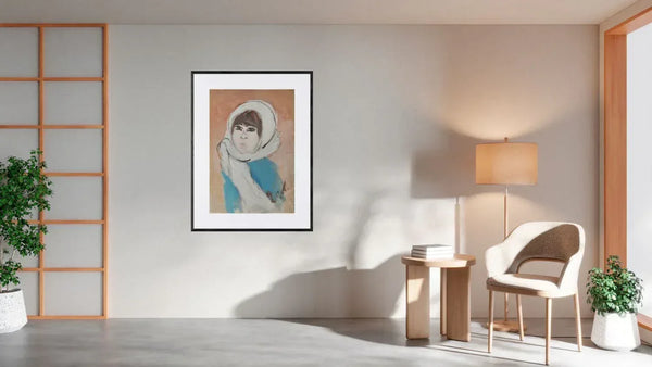 Foulard color neve - Original Italian Portrait - Fondazione Gottarelli Italian Art