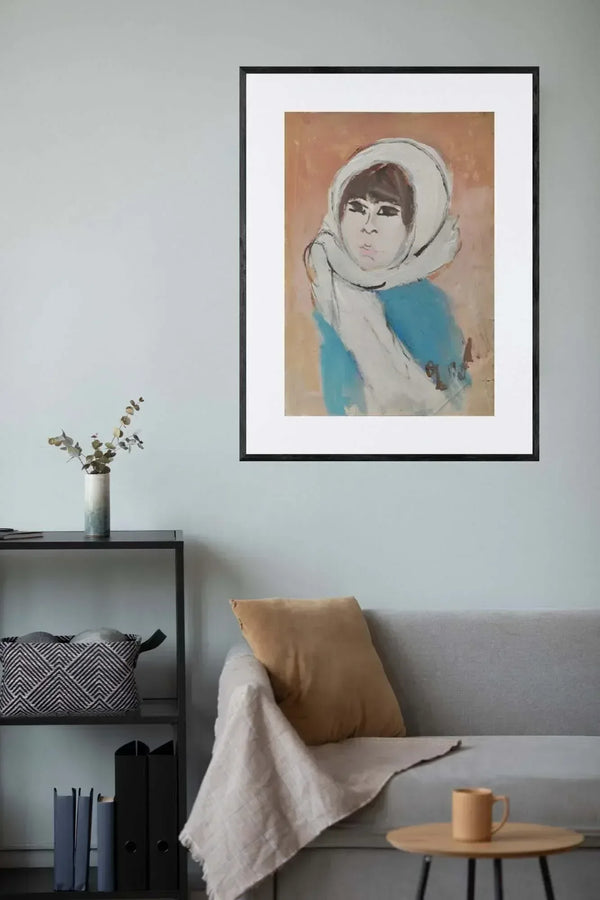 Foulard color neve - Original Italian Portrait - Fondazione Gottarelli Italian Art
