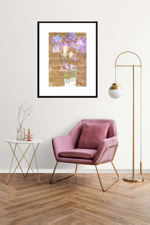 Frammenti di primavera - Opera d'arte ambientata in casa per ispirare l'arredamento.